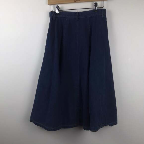 Vintage 90s Eddie bauer denim Skirt with pockets - Picture 2 of 6